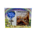 Rosary and Book Set - Communion Plastic Blue