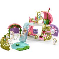 Schleich Bayala - Glittering Flower House with Unicorns, Lake and Stable