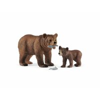 Schleich Wild Life - Grizzly Bear Mother with Cub