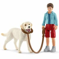 Schleich Farm World - Walking with Labrador Retriever