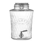 Kilner Clip Top Diamond Dispenser With Stainless Steel Tap - 5 Litre