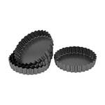Bakemaster - Loose Base Quiche Pan Set of 4 - 12 x 2cm
