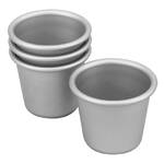 Bakemaster - Silver Anodised Dariole Pan Set of 4 - 6cm