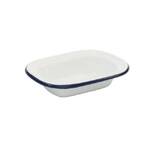 Bakemaster - Enamel Rectangular Pie Dish - 16 x 12 x 4cm