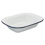 Bakemaster - Enamel Rectangular Pie Dish - 26 x 20 x 6cm