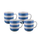 Bundanoon Classic Mug - Nautical Stripes Royal Blue (Set of 4)