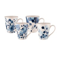 Bundanoon Conical Mug - Sapphire Bloom (Set of 4)