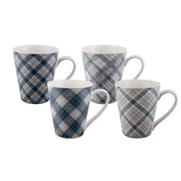 Bundanoon Concial Mug - Tartan Blues (Set of 4)