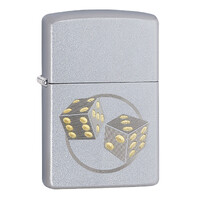 Zippo Lighter - Dice Satin Chrome