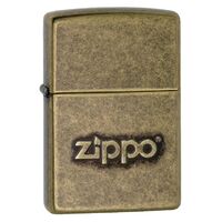 Zippo Lighter - Antique Brass Stamped Zippo