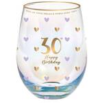 Sweet Heart Stemless Glass - 30th