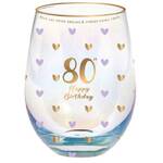 Sweet Heart Stemless Glass - 80th