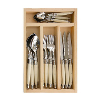 Jean Dubost Laguiole Simplicite - 24pc Cutlery Set Ivory 