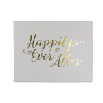 Gold & White Wedding Guest Book - Happily Ever After