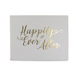 Gold & White Wedding Guest Book - Happily Ever After