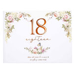Floral 18th Birthday Guest Book