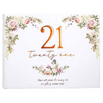 Floral 21st Birthday Guest Book