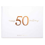 Rose Gold 50th Birthday Guest Book