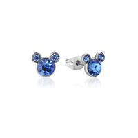 Disney Couture Kingdom Stainless Steel - Mickey September Birthstone - Stud Earrings