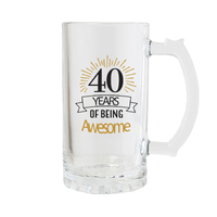 Splosh Sip Celebration Beer Glass - 40th