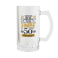 Splosh Sip Celebration Beer Glass - 50th