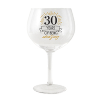 Splosh Sip Celebration Balloon Glass - 30th