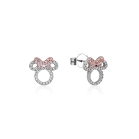 Disney Couture Kingdom Precious Metal - Minnie Mouse - Crystal Outline Stud Earrings