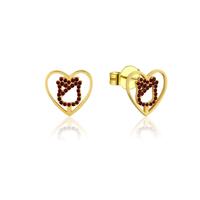 Disney Couture Kingdom - Beauty and the Beast - Enchanted Rose Stud Earrings Yellow Gold