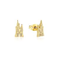 Disney Couture Kingdom - Cinderella - Cinderella Castle Stud Earrings Yellow Gold