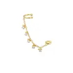 Disney Couture Kingdom - Precious Metal Mickey Mouse - Ear Cuff with Chain Stud Earring Yellow Gold