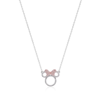 Disney Couture Kingdom Precious Metal - Minnie Mouse - Crystal Outline Necklace