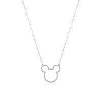 Disney Couture Kingdom Precious Metal - Mickey Mouse - Crystal Outline Necklace