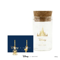 Disney x Short Story Hoop Earrings Beauty And The Beast - Gold