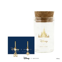 Disney x Short Story Hoop Earrings Castle - Gold