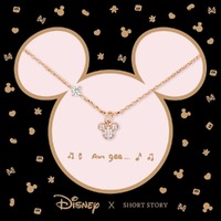 Disney x Short Story Necklace Mickey Ears - Diamante Rose Gold