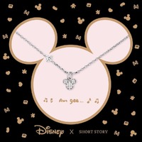 Disney x Short Story Necklace Mickey Ears - Diamante Silver