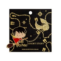 Harry Potter x Short Story Enamel Pin - Harry & Golden Snitch