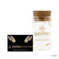 Harry Potter x Short Story Earrings - Diamante Snitch - Gold
