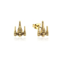 Disney Couture Kingdom Precious Metal - Star Wars - N1-Starfighter Stud Earrings Yellow Gold