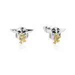 Disney Couture Kingdom Precious Metal - Star Wars - Grogu Snack Stud Earrings Silver