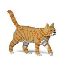 Jekca Animals - Tabby Cat Ginger Walking 28cm