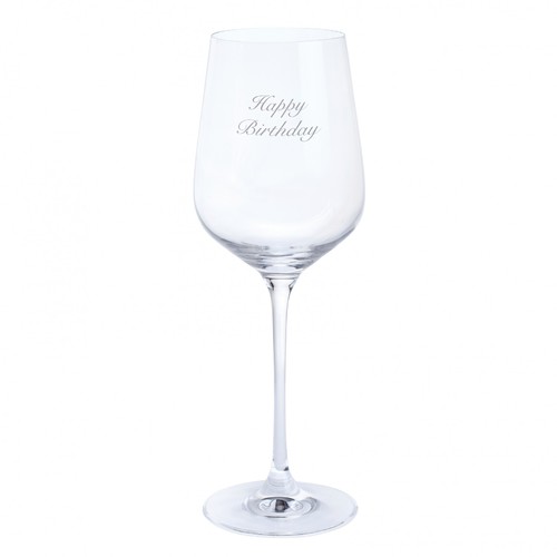 Dartington Crystal Happy Birthday Wine Glass