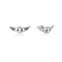 Disney Couture Kingdom - Star Wars - The Mandalorian The Child Stud Earrings White Gold