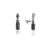 Disney Couture Kingdom - Star Wars - Darth Vader and Luke Skywalker Lightsaber Stud Earrings White Gold and Gunmetal Plated