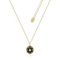 Disney Couture Kingdom - Star Wars - Rebellion vs Galactic Empire Reversible Necklace Yellow Gold with Black Enamel