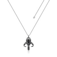 Disney Couture Kingdom - Star Wars - The Mandalorian Mythosaur Skull Necklace White Gold and Gunmetal Plated