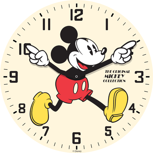 The Original Mickey Collection Glass Wall Clock