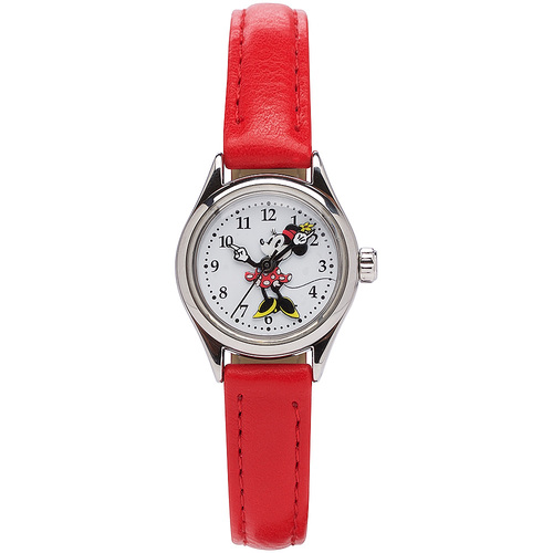 The Original Mickey Collection Watch - Silver + Red 25mm Ft Minnie
