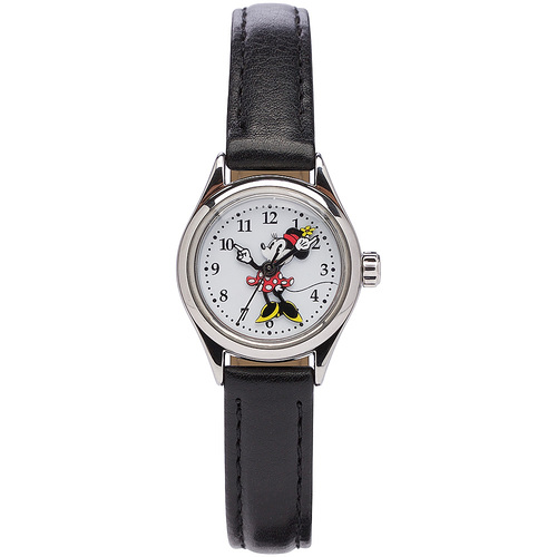The Original Mickey Collection Watch - Silver + Black 25mm Ft Minnie