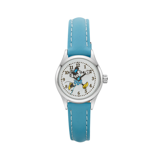 The Original Mickey Collection Watch - Minnie Mouse Silver + Aqua 25mm